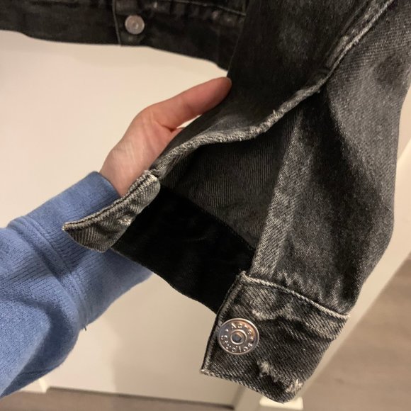 Acne Studios Washed Black Denim jacket size 44 Made in Italy - Picture 11 of 13